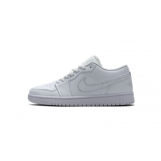 Air Jordan 1 Low "White Pure Platnium" All White 553558-170