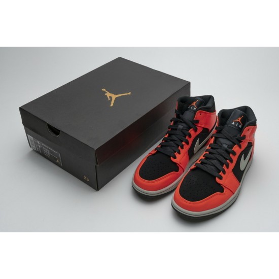 Air Jordan 1 Black Cone Black Orange 554724-062 Shoes