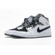 Air Jordan 1 Mid Alternate Think White Black Silver 554724-121 Shoes