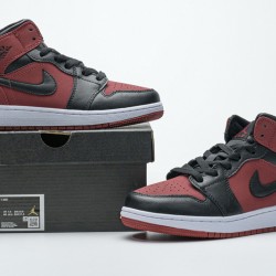 Air Jordan 1 Mid "Banned Gym Red" Red Black 554725-610 36-46