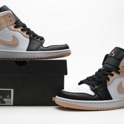 Air Jordan 1 Mid "Crimson Tint" White Black Pink 554725-133