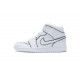 Air Jordan 1 Mid Iridescent Outline White Black CK6587-100 36-46 Shoes