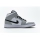 Air Jordan 1 Mid Light Smoke Grey Gray White 554724-092 Shoes