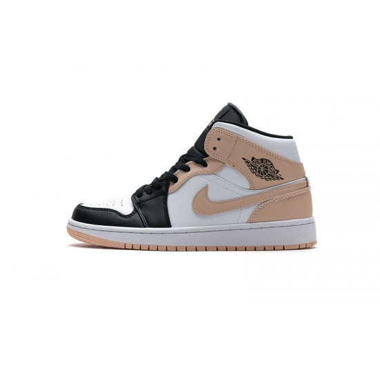 Air Jordan 1 Mid "Crimson Tint" White Black Pink 554725-133