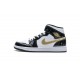 Air Jordan 1 Mid "Gold Patent Leather" Black Gold 852542-007