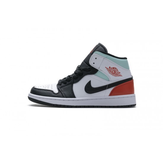 Air Jordan 1 Mid GS "Black Toe" White Black Blue BQ6931-100