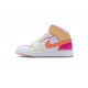 Air Jordan 1 Mid GS "Edge Glow" White Yellow Pink CV4611-100