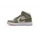 Air Jordan 1 Mid GS "Trooper Bleached Coral" Green White 555112-225