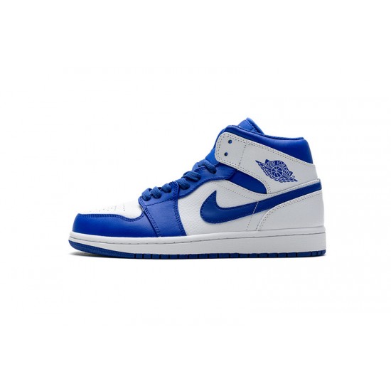 Air Jordan 1 Mid "Hyper Royal" White Blue 554724-114