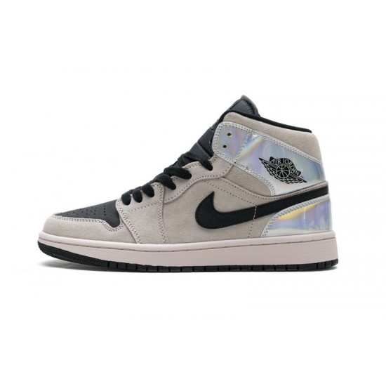 Air Jordan 1 Mid "Iridescent" Chrome Wings Pink Silver BQ6472-602