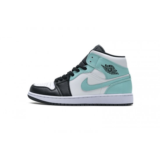 Air Jordan 1 Mid "Island Green" Blue Black White 554724-132