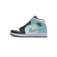 Air Jordan 1 Mid "Island Green" Blue Black White 554724-132