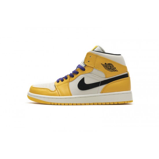 Air Jordan 1 Mid "Lakers" Yellow Purple 852542-700