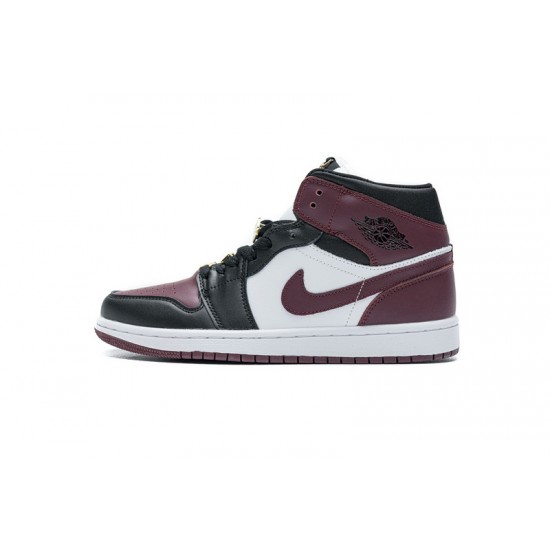 Air Jordan 1 Mid "Marron" Black White Red CZ4385-016 36-46