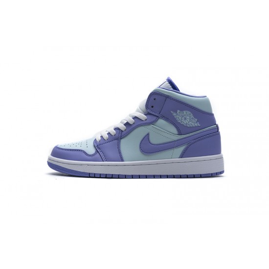 Air Jordan 1 Mid "Purple Aqua" Blue Purple Blue 554725-500