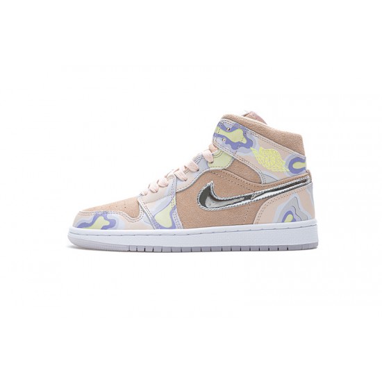 Air Jordan 1 Mid SE "Herspectivr" Pink Silver CW6008-600