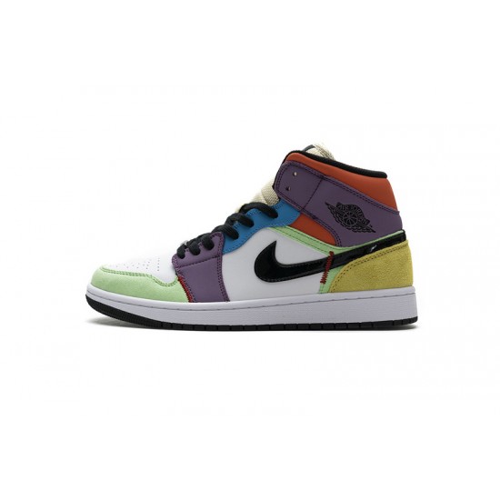 Air Jordan 1 Mid SE "Lightbulb" Multicolor Purple Blue CW1140-100