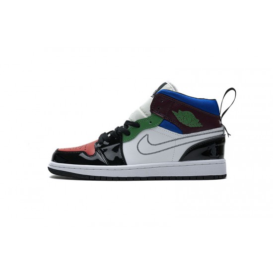 Air Jordan 1 Mid SE "Multicolor" Black Green Red DB5454-001