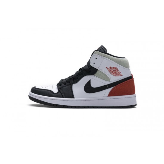 Air Jordan 1 Mid SE "Union Black Toe" White Red 852542-100