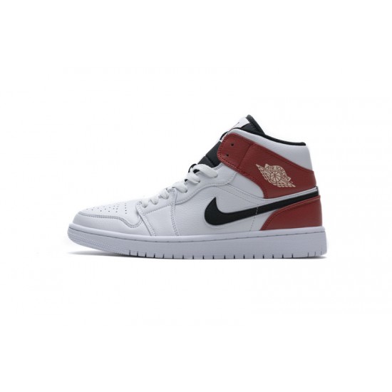 Air Jordan 1 Mid "White Black Gym Red" White Red 554724-116