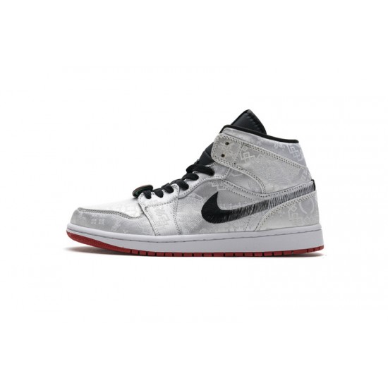 Edison Chen x Air Jordan 1 Mid "Fearless" White Black CU2804-100