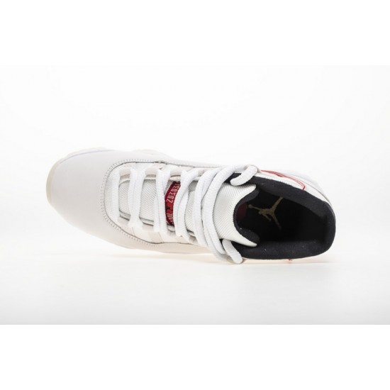 Air Jordan 11 Platinum Tint White Red 378037-016 Shoes