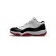 Air Jordan 11 Low "White Bred" Black White Red AV2187-160