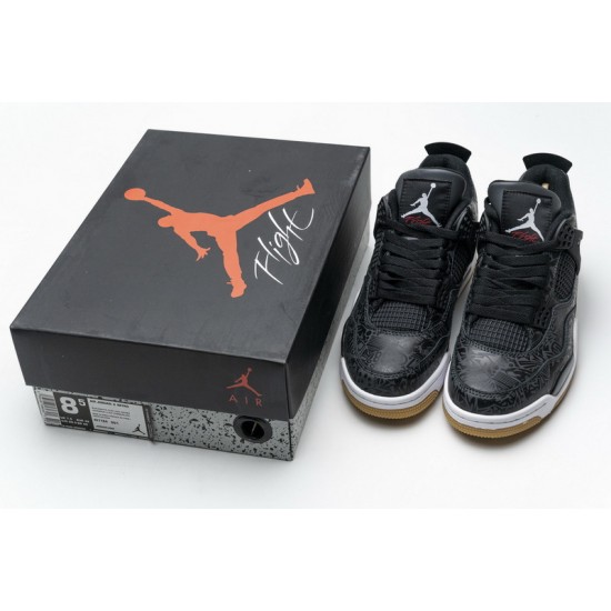 Air Jordan 4 Retro Black Laser Black White CI1184-001 Shoes