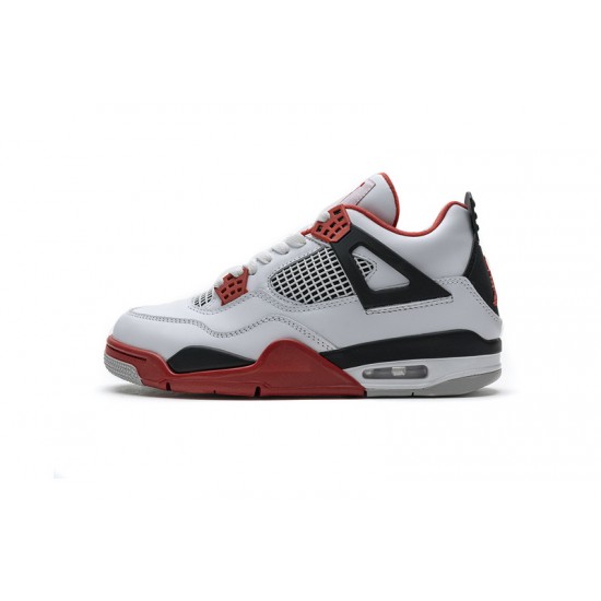 Air Jordan 4 Retro "Fire Red" White Black Red 308497-110