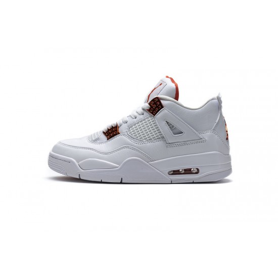 Air Jordan 4 Retro "Metallic Orange" White Orange CT8527-118