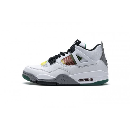 Air Jordan 4 Retro "Rasta" White Green AQ9129-100