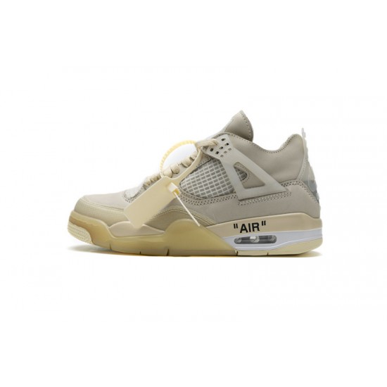 Off-White x Air Jordan 4 "Sail" Yellow White CV9388-100