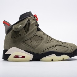 Travis Scott x Air Jordan 6 "Medium Olive" Green Orange CN1084-200