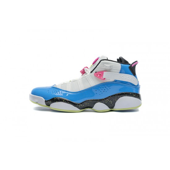 Air Jordan 6 Rings BG White Blue Fury Cyber Pink CK0018-100 36-45