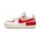 WMNS Nike Air Force 1 Shadow Red Cracked Leather CI0919 108