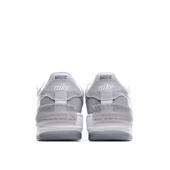 Nike Air Force 1 Shadow Particle Grey White Grey CK6561-100 Shoes