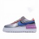 Nike Air Force 1 Shadow "Metallic Silver" Silver Blue Purple CW6030-001