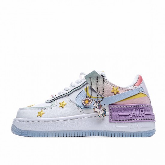 Nike Air Force 1 Shadow "White Hydrogen Blue" White Purple Blue CW2630-141