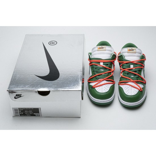 Off-White x Nike Dunk SB Low "Pine Green" White Green CT0856-100