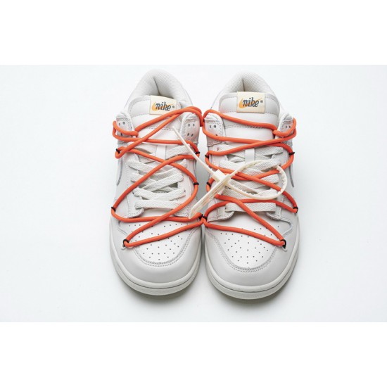 Off-White x Nike SB Dunk Low White Orange CT0856-900