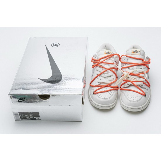 Off-White x Nike SB Dunk Low White Orange CT0856-900