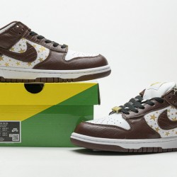 Supreme x Nike SB Dunk Low "Brown Stars" Brown White DH3228-103