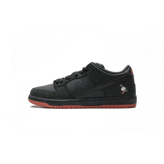 Nike Dunk Low SB TRD QS "Black Pigeon" Black Red 883232-008