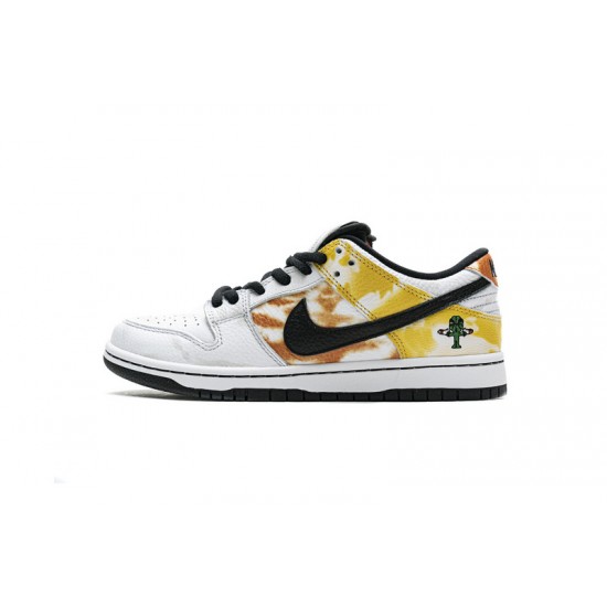 Nike SB Dunk Low Pro QS "Tie-Dye Rayguns" White Yellow Orange BQ6832-101