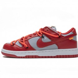 Off-White x Nike Dunk Low "University Red" Red Gray CT0856-600