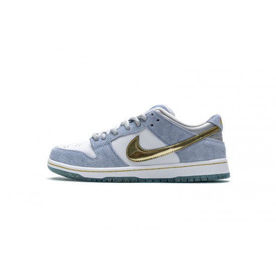 Sean Cliver x Nike SB Dunk Low "Holiday Special" Blue Gold DC9936-100