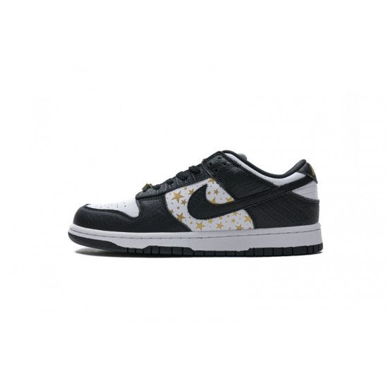 Supreme x Nike SB Dunk Low "Black Stars" Black White DH3228-102