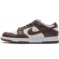 Supreme x Nike SB Dunk Low "Brown Stars" Brown White DH3228-103