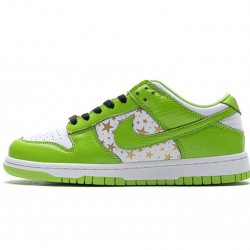 Supreme x Nike SB Dunk Low "Green Stars" White Green DH3228-101