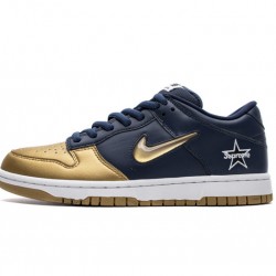 Supreme x Nike SB Dunk Low OG "Jewel Swoosh Gold" Blue Gold CK3480-700